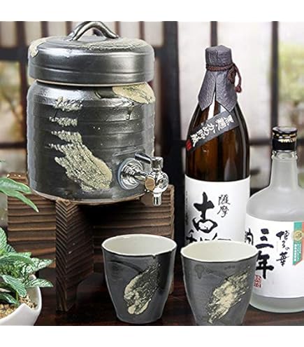 Amazon｜焼酎サーバー 黒塗り台セット 青磁｜焼酎サーバー オンライン通販